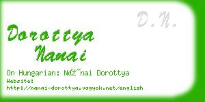 dorottya nanai business card